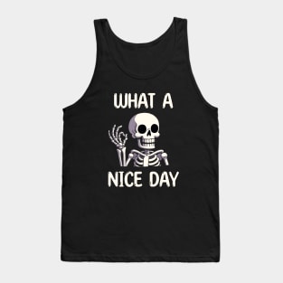 What a nice day Happy Skeleton Tank Top